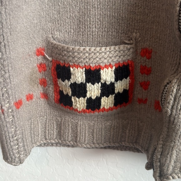 Vintage Handmade Trucker Cowichan Sweater Size Medium - Picture 11 of 17